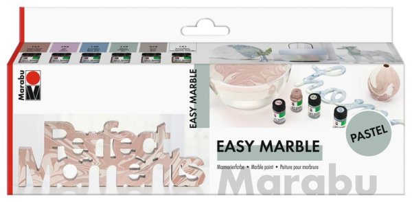 Marabu Easy marble - marmurkowe kolory set PASTEL 6x15ml