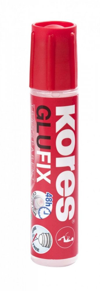 Klej szkolny GLUFIX 30ml,  system 48h bez zakrętki