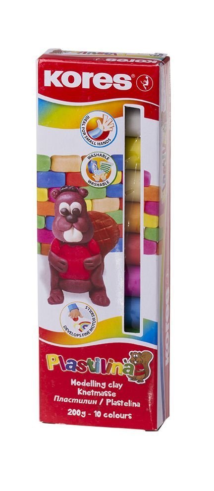 Plastelina 10 kolorów, 200g