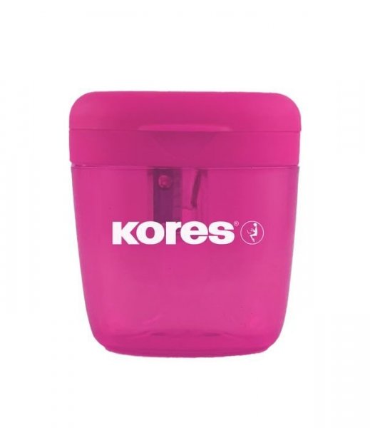 DEPOSITO, jednoduché plastové ořezávátko se zásobníkem, barevný mix