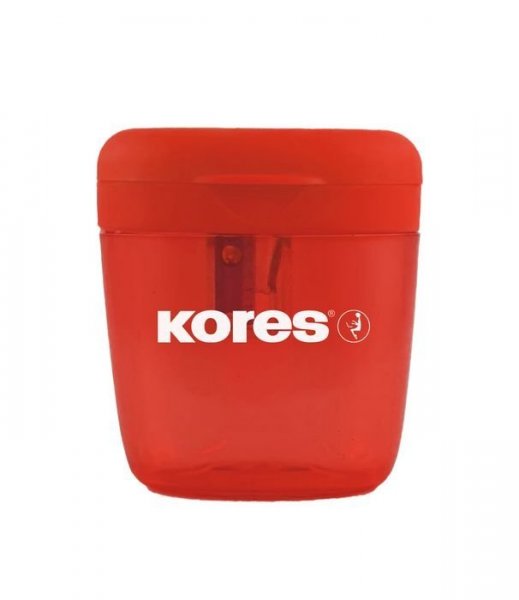 DEPOSITO, jednoduché plastové ořezávátko se zásobníkem, barevný mix