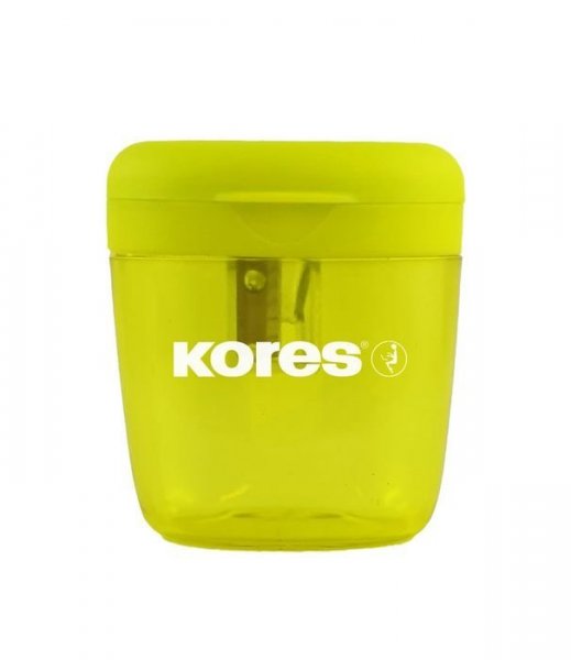 DEPOSITO, jednoduché plastové ořezávátko se zásobníkem, barevný mix