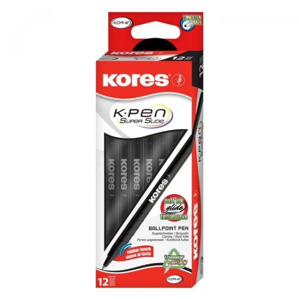 K0 Pen, soft povrch, trojhranné tělo, extra jemný inkoust, šíře M-1 mm, černá