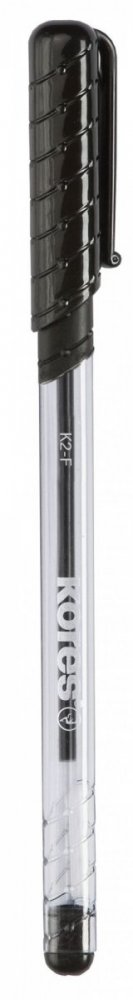 K2-F Długopis trójkątny z miękkim uchwytem, czarny, cienka końcówka, 12 sztuk w opakowaniu (cena za 1 szt.)