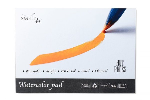 SMLT art Blok Hot press, akvarel, A3, 20 listů, 260g/m2