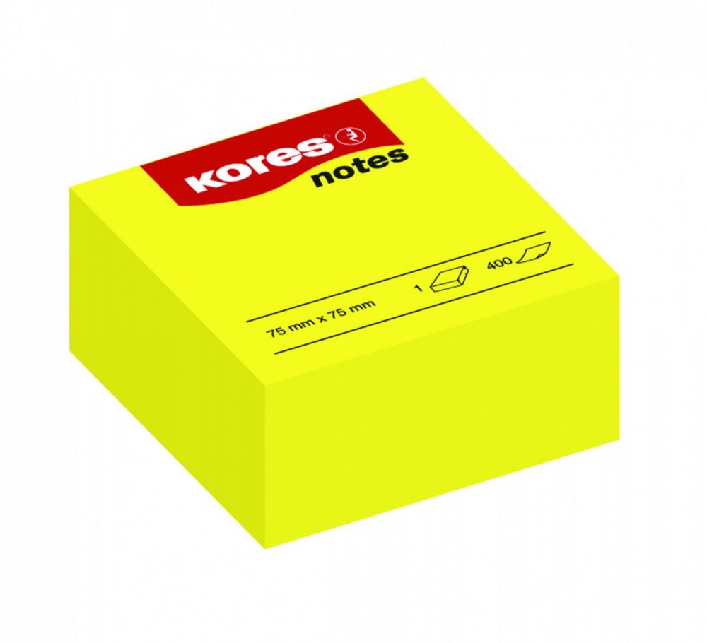 Karteczki samoprzylepne żółte 75x75mm