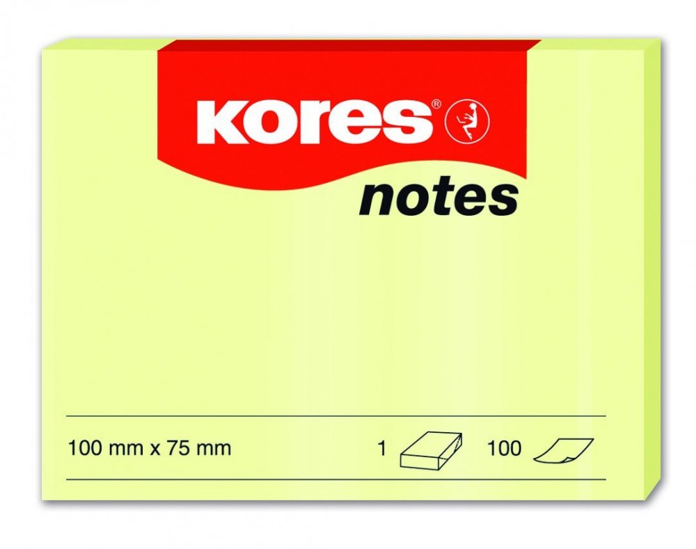 Karteczki samoprzylepne żółte 100x75mm