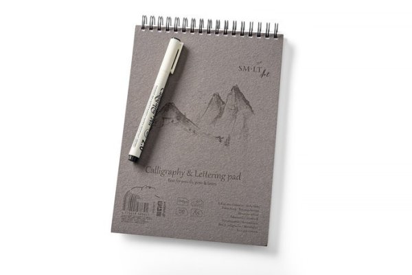 SMLT art Blok na kaligrafii Authentic A5, 50 listů, 100 g/m2, šablona linky, spirála