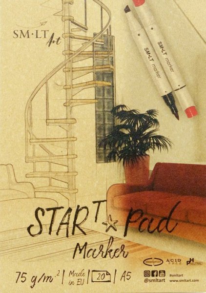 SMLT art Blok na fixy START, A5, 20 listů, 75g/m2, nepropustný
