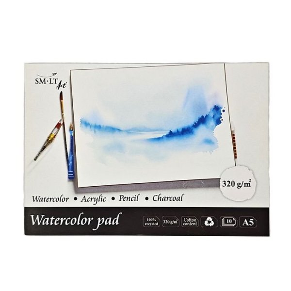 SMLT art Blok Akvarel 100% bavlna, A5, 20 listů, 320g/m2
