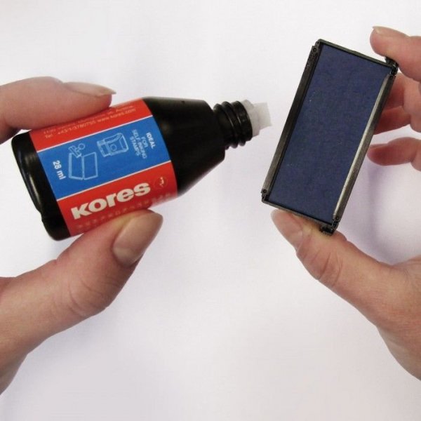 Razítková poduška 7x11 cm / modrá