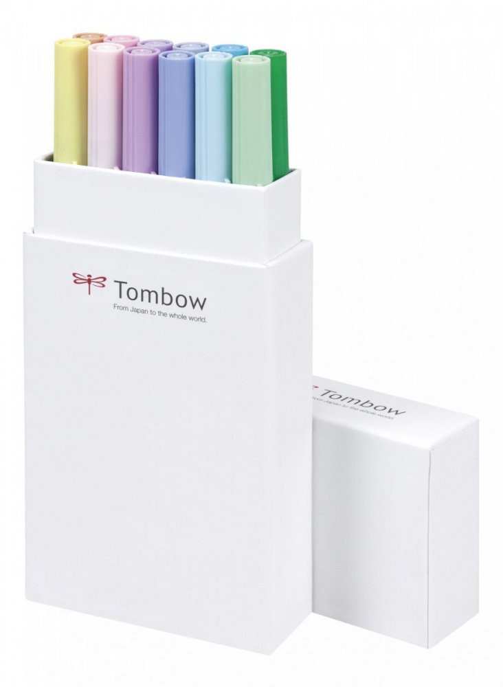 Tombow Flamaster Brush pen ABT – Pastels, 12 szt.