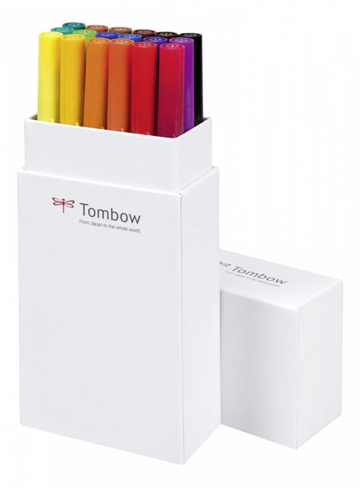 Tombow Flamaster Brush pen ABT – Primary colours, 18 szt.
