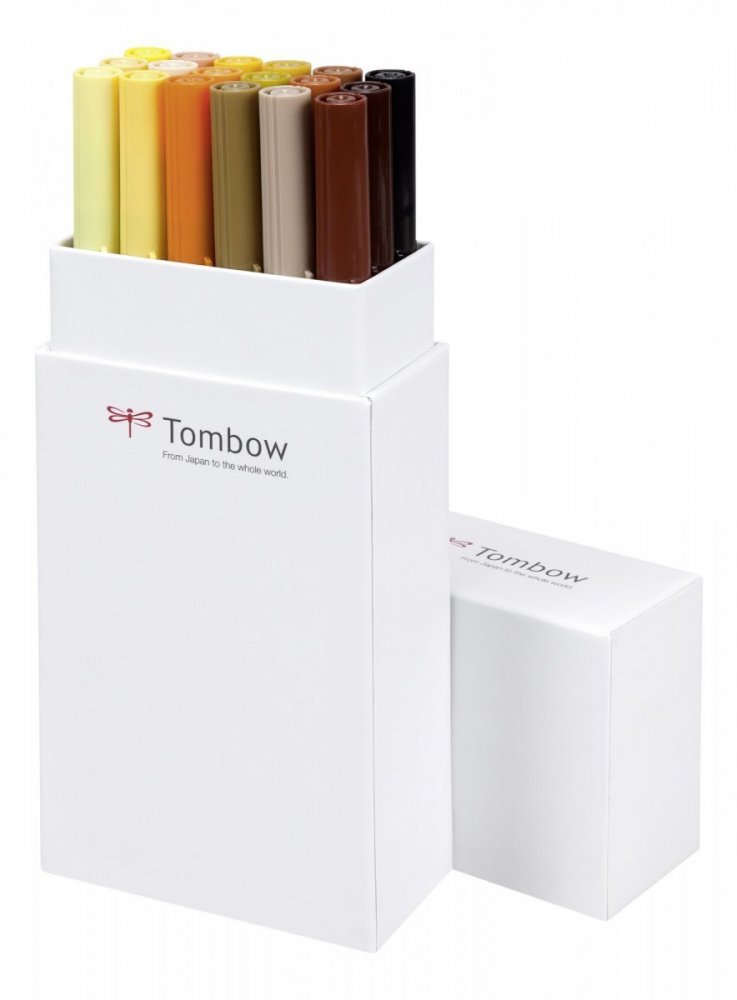 Tombow Flamaster Brush pen ABT – Earth colours, 18 szt.