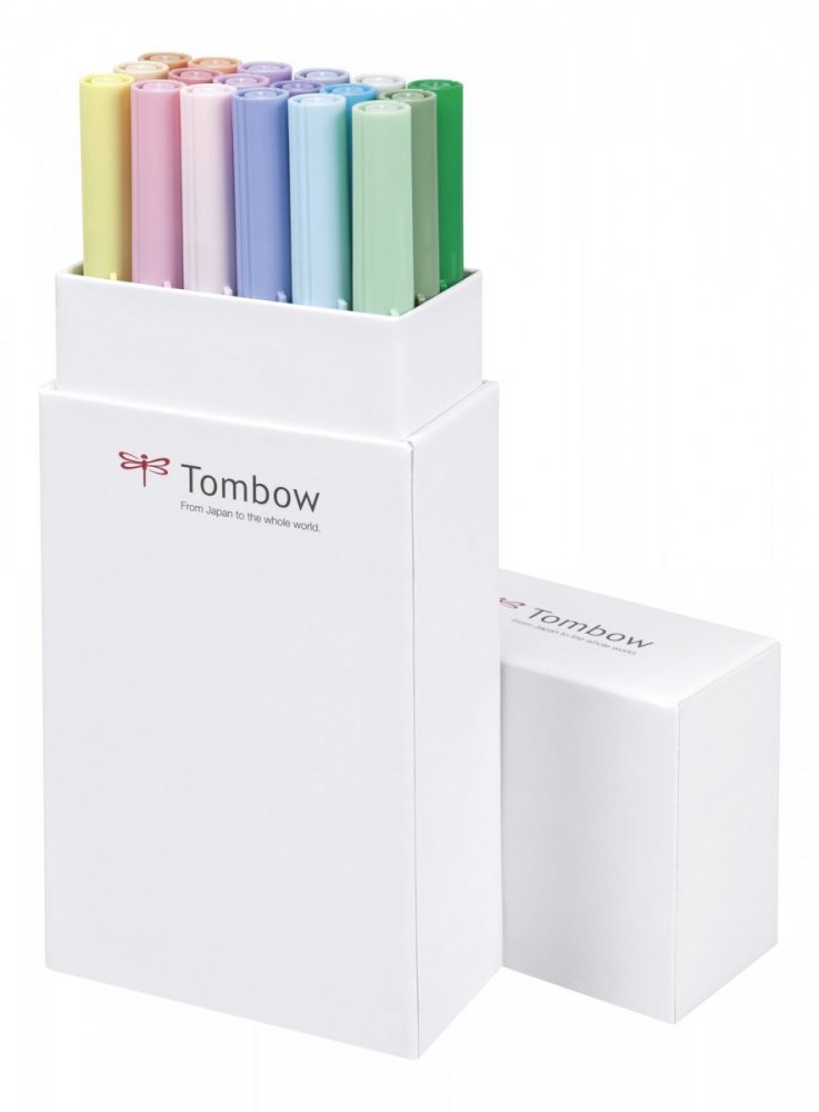 Tombow Flamaster Brush pen ABT – Pastels, 18 szt.