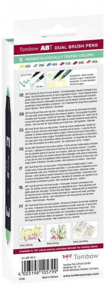 Tombow Flamaster Brush pen ABT – Dermatologicaly tested, 6 szt.