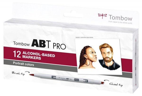 Tombow Flamaster Brush pen na bazie alkoholu ABT PRO, 12 szt., Portrait colors