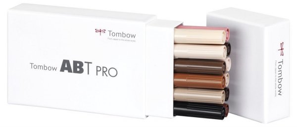 Tombow Flamaster Brush pen na bazie alkoholu ABT PRO, 12 szt., Portrait colors