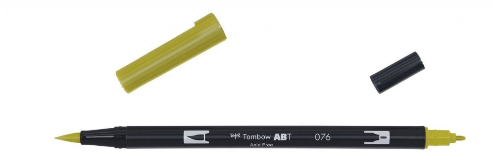 Tombow Flamaster Brush pen ABT, green ochre