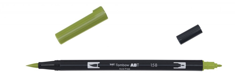 Tombow Flamaster Brush pen ABT, dark olive