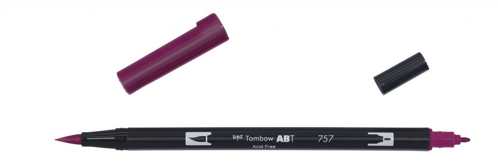 Tombow Flamaster Brush pen ABT, port red
