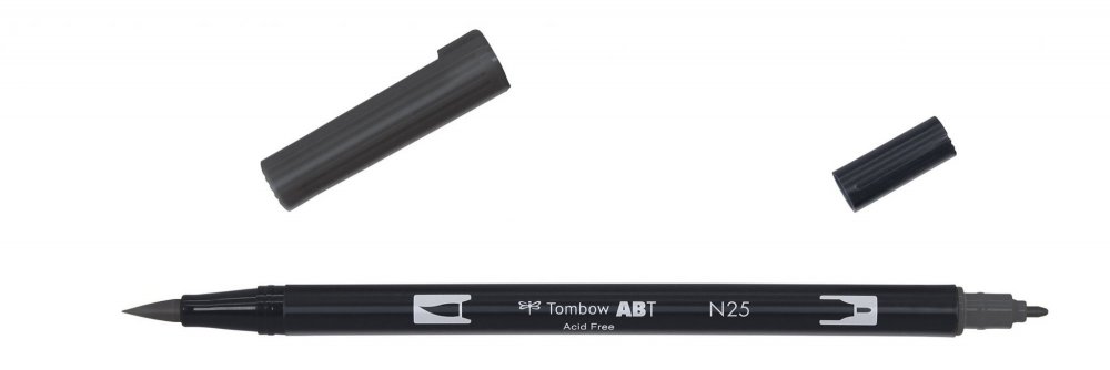Tombow Flamaster Brush pen ABT, lamp black