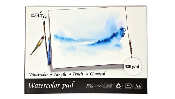 SMLT art Blok Akvarel 100% bavlna, A4, 20 listů, 320g/m2