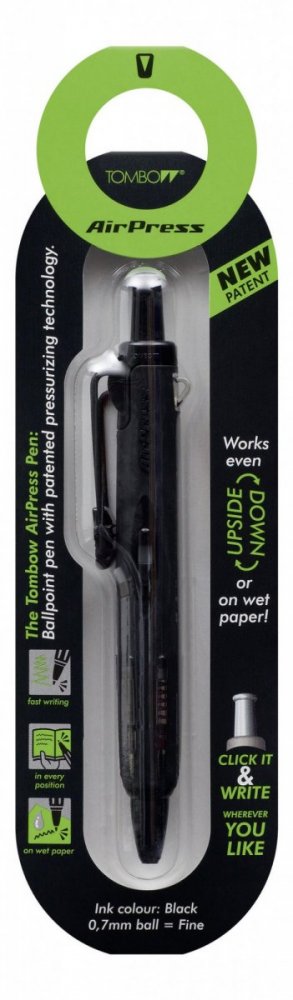 Tombow Długopis AirPress Pen, full black