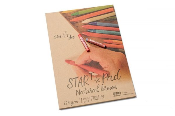 SMLT art Blok na kresbu START, kraftový, A4, 20 listů, 125g/m2, spirála