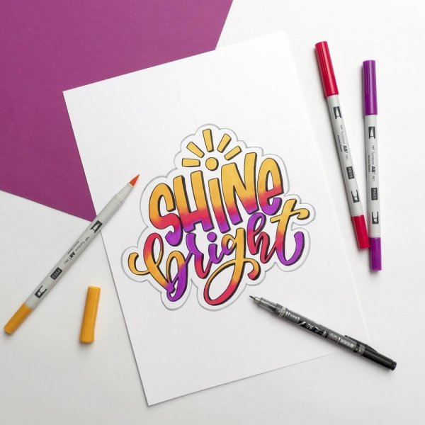 Tombow Zestaw Sunny Lettering Set