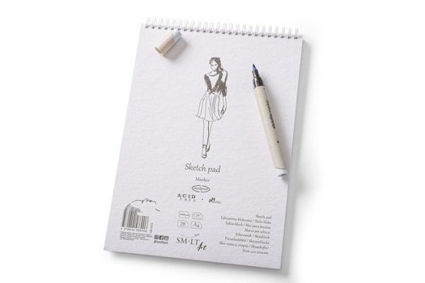 SMLT art Blok na spirále Authentic A4, 50 listů, 100g/m2, bílý