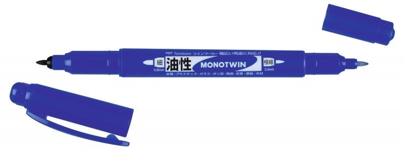 Tombow Cienkopis MONO twin, dwustronny, blue