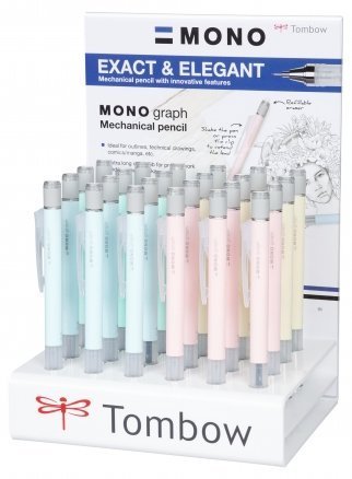 Tombow Ołówek automatyczny MONO graph pastel, 24 szt