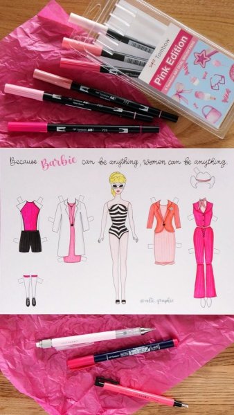 Tombow zestaw dwustronnych Flamastrów 6szt – PINK (edycja limitowana)