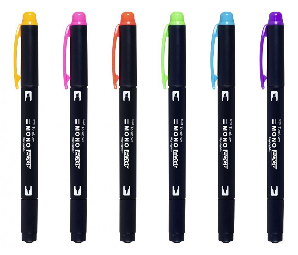 Tombow Zakreślacz MONO edge, zestaw 6 sztuk