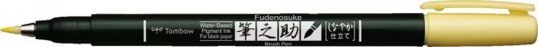 Tombow Flamaster pędzelkowy Fudenosuke pastel do czarnych kartek, pale yellow