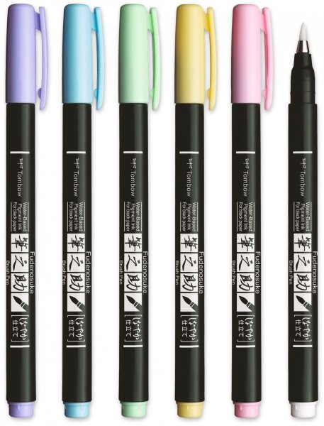 Tombow Flamaster pędzelkowy Fudenosuke pastel do czarnych kartek, light blue