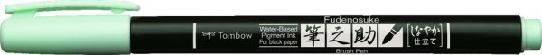 Tombow Flamaster pędzelkowy Fudenosuke pastel do czarnych kartek, light green