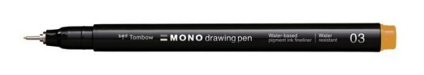 Tombow Cienkopis MONO drawing pen, szerokość linii pisania: 03 (około 0.35 mm), żółty