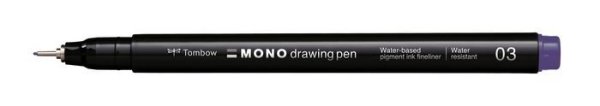 Tombow Cienkopis MONO drawing pen, szerokość linii pisania: 03 (około 0.35 mm), fioletowy