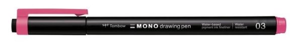 Tombow Cienkopis MONO drawing pen, szerokość linii pisania: 03 (około 0.35 mm), różowy