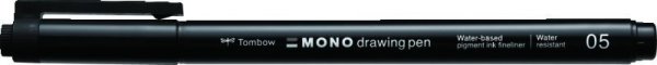 Tombow Cienkopis MONO drawing pen, szerokość linii pisania: 05 (około 0,45 mm), czarny, luzem