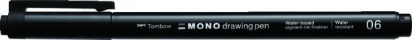 Tombow Cienkopis MONO drawing pen, szerokość linii pisania: 06 (około 0,5 mm), czarny, luzem