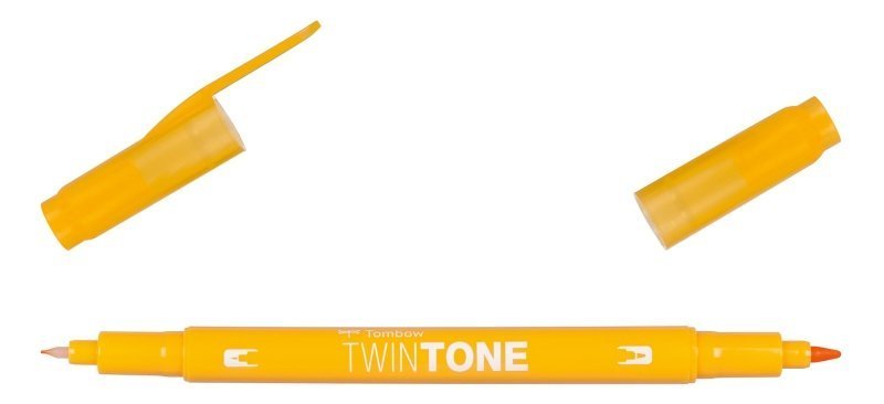 Tombow Dwustronny marker TwinTone, chrome yellow