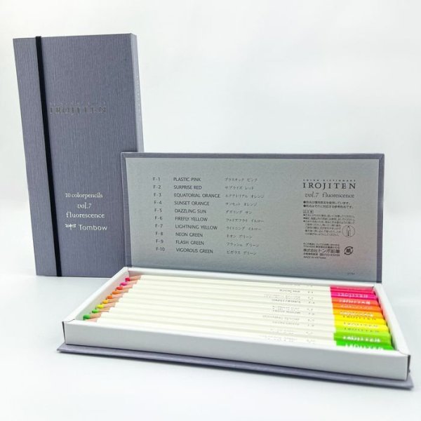 Tombow Zestaw kredek IROJITEN Volume 8: Fluorescence I, 10 sztuk