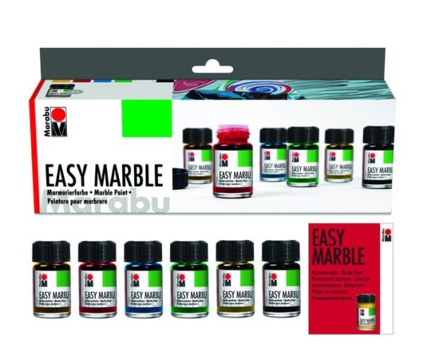 Marabu Easy marble - marmurkowe kolory asortyment 6x15ml