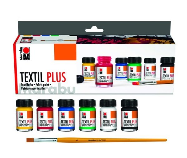 Marabu Zestaw Textile plus starter 6x15ml