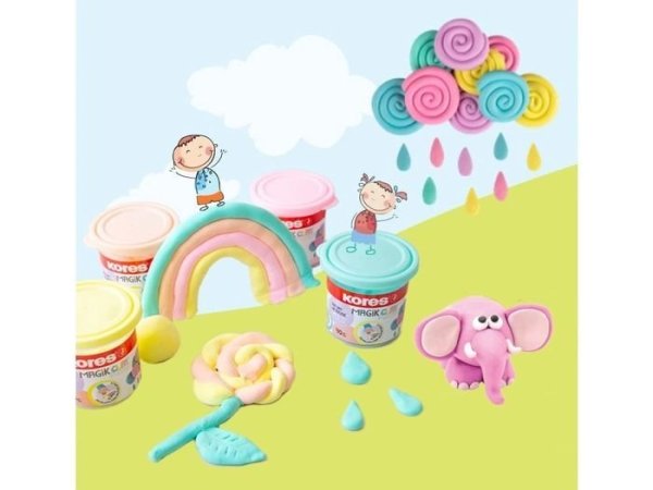 Kores Lehká modelovací hmota Magik Clay Pastel 40 g – růžová