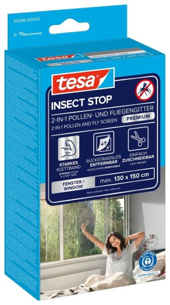 Síť proti pylu do okna, 1,3m x 1,5m, antracitová