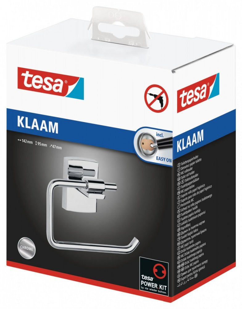 tesa® Klaam Samoprzylepny uchwyt na papier toaletowy